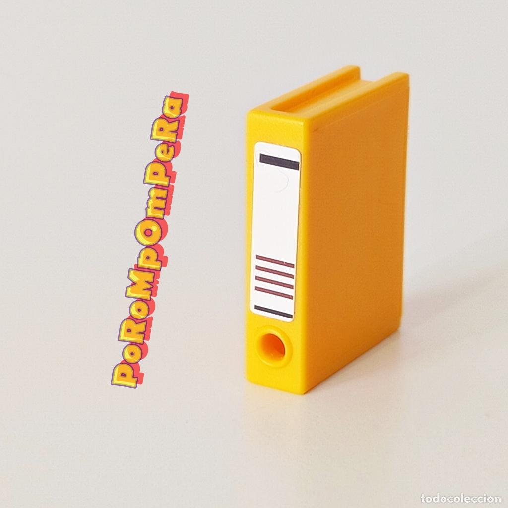 Playmobil: PLAYMOBIL archivador amarillo carpeta fichero archivo libro estanter&iacute;a oficina casa ciudad folder F1