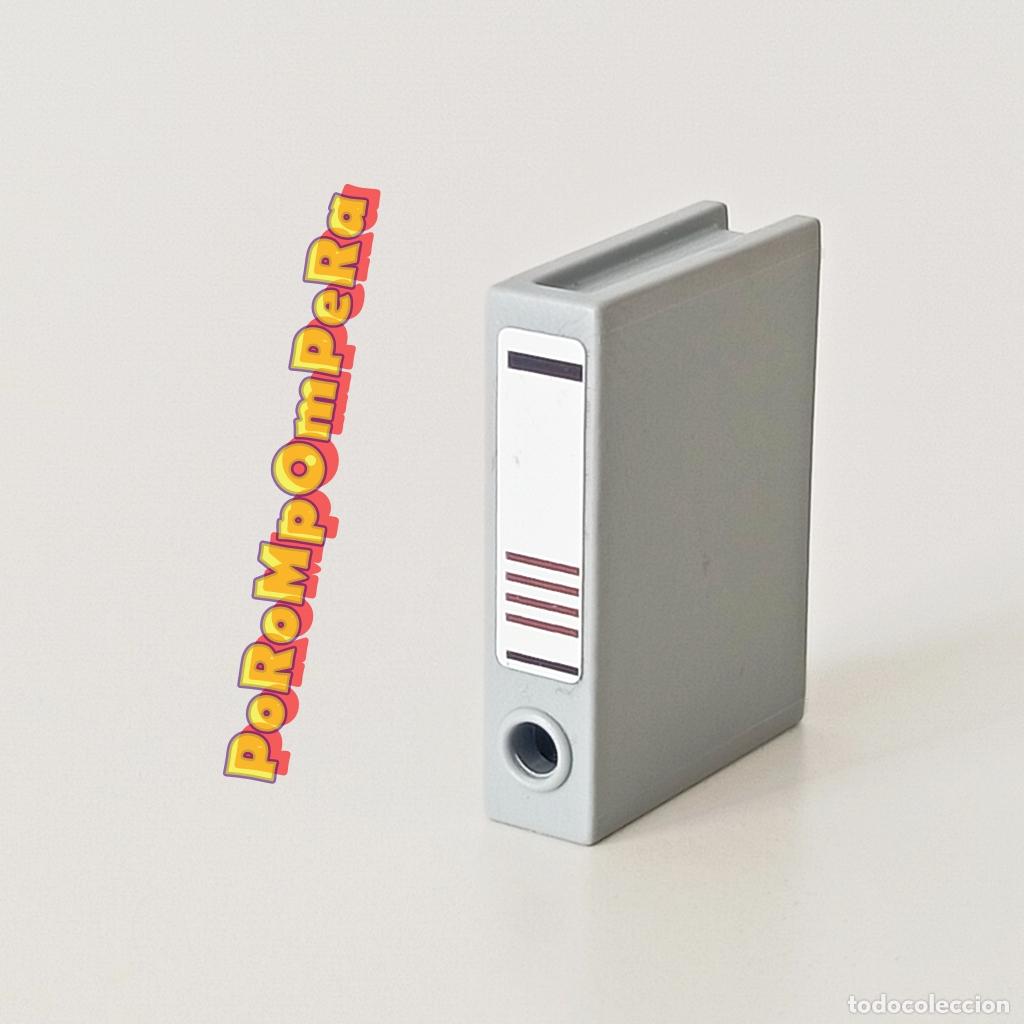 Playmobil: PLAYMOBIL archivador gris carpeta fichero archivo libro estanter&iacute;a oficina casa ciudad folder F1