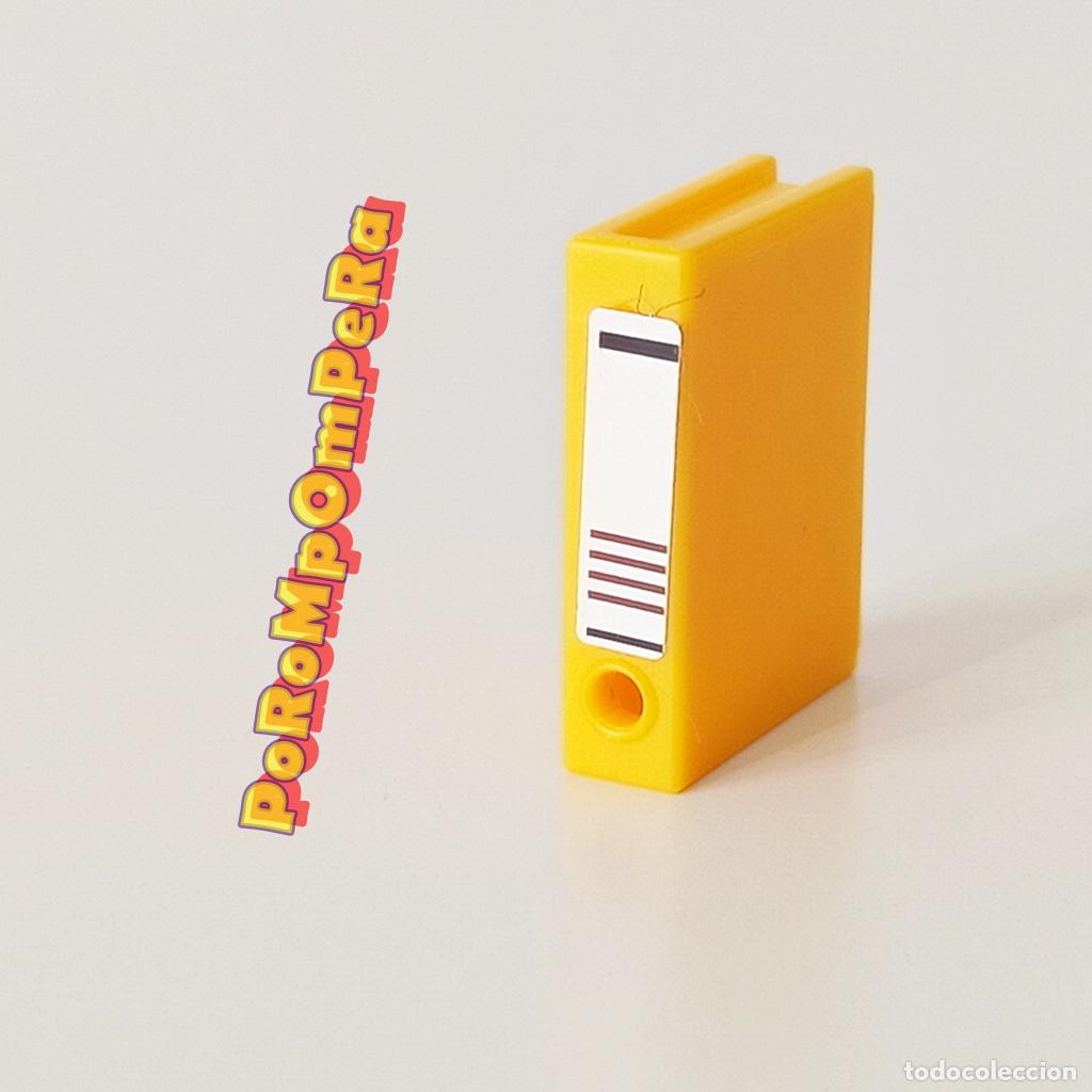 Playmobil: PLAYMOBIL archivador amarillo carpeta fichero archivo libro estanter&iacute;a oficina casa ciudad folder F1