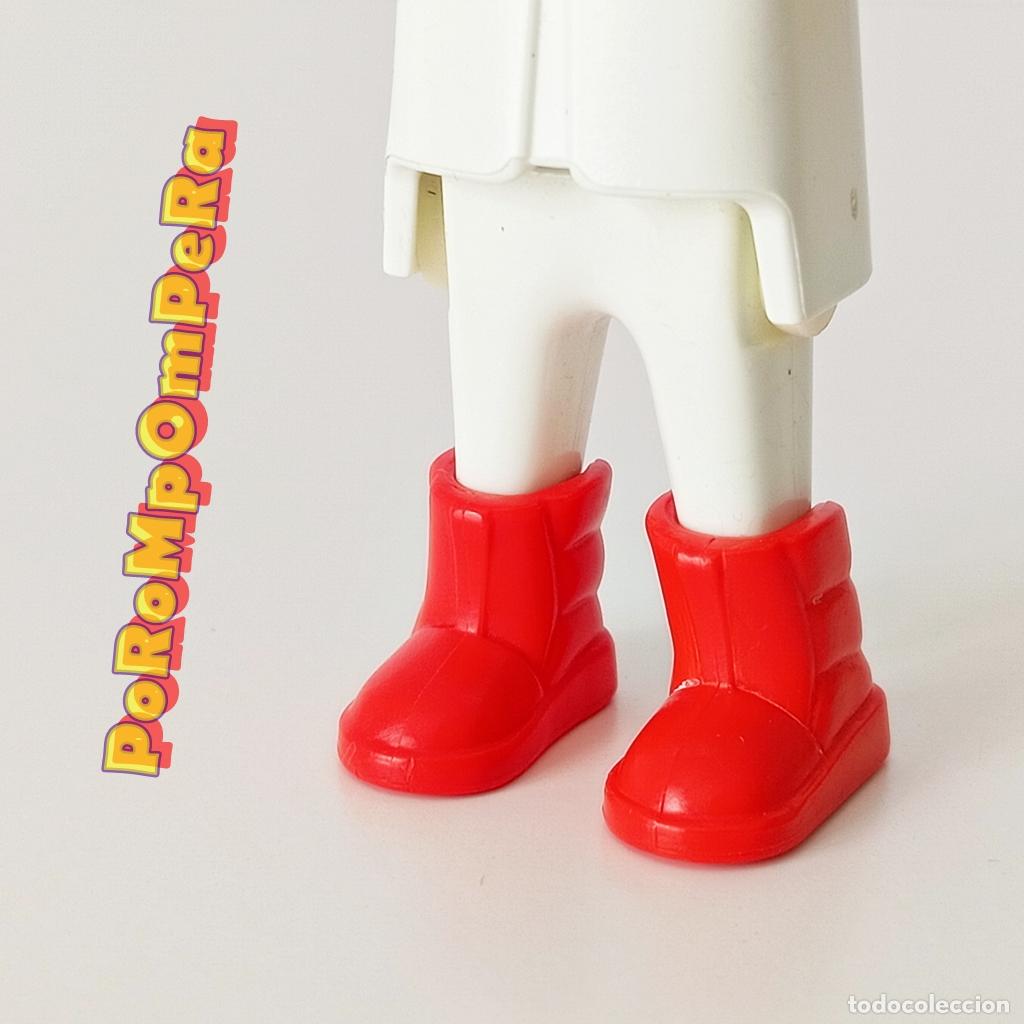 Playmobil: PLAYMOBIL pareja bota invierno roja 3463 3464 calzado nieve CUSTOM/COMPLETAR expedici&oacute;n polar par F1