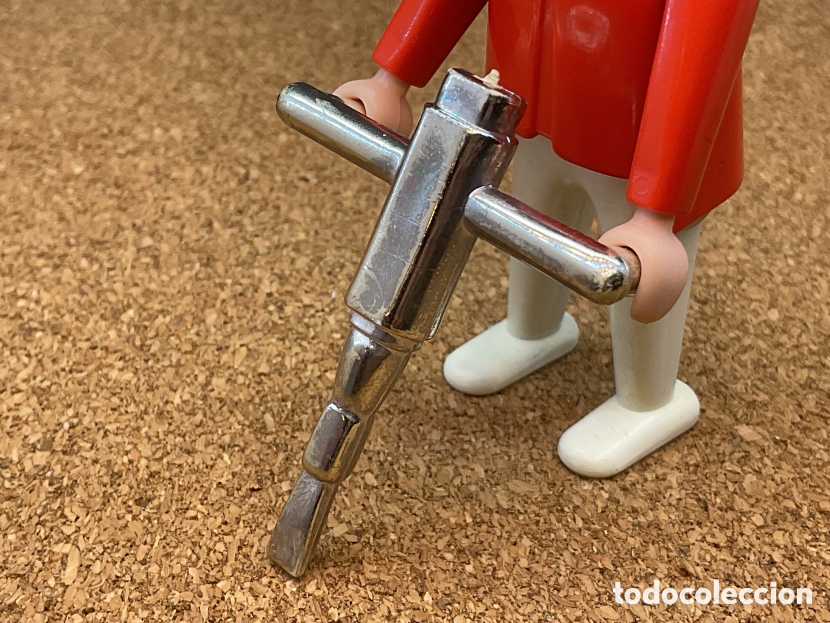 Playmobil: ACCESORIO PLAYMOBIL. ANTIGUO MARTILLO NEUMATICO COLOR CROMADO.