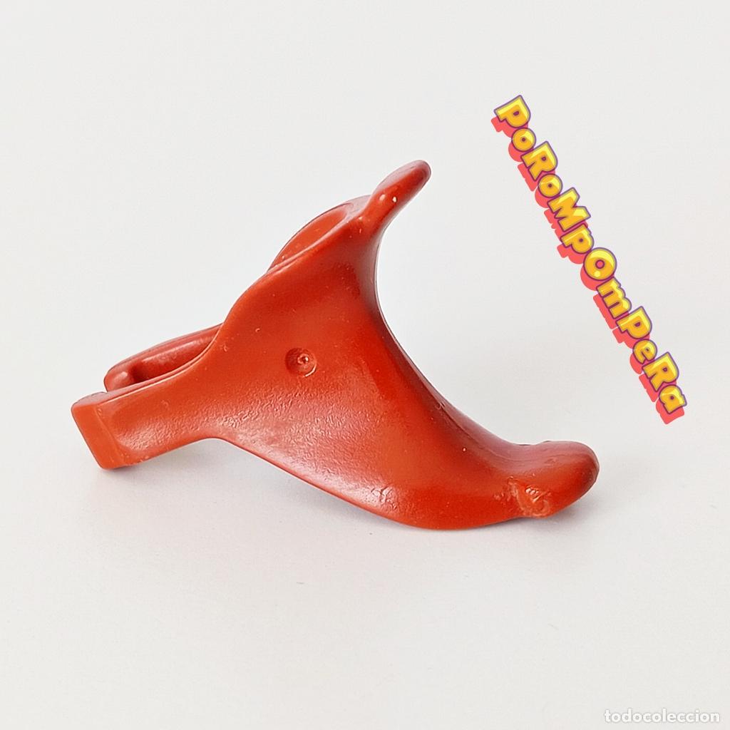 Playmobil: PLAYMOBIL silla de montar marr&oacute;n 2&ordf; gen montura medieval oeste vikingo indio granja F1