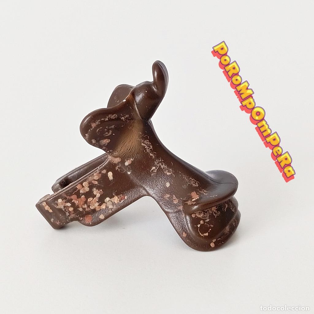 Playmobil: PLAYMOBIL silla de montar marr&oacute;n oscuro montura medieval oeste vikingo indio granja F1