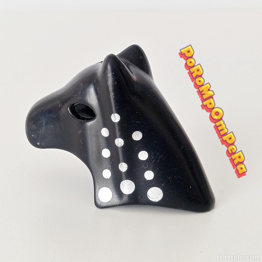 Playmobil: PLAYMOBIL m&aacute;scara caballo negra caballero medieval 3315 capucha F1