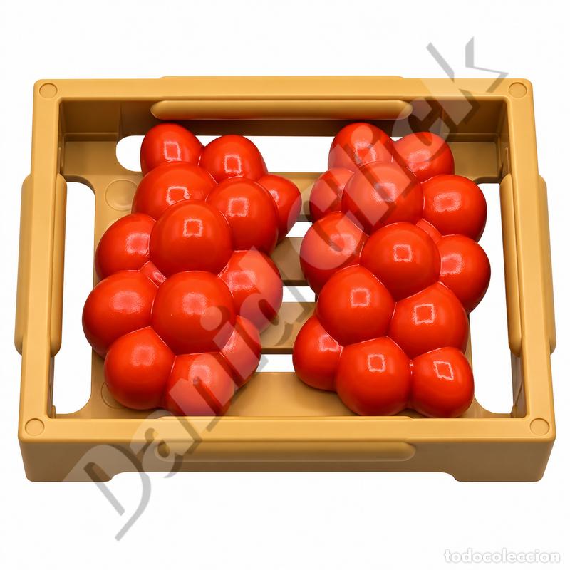 Playmobil: Playmobil Caja de Naranjas Melocotones Fruta Mercado Fruter&iacute;a Aldeanos Granja Medieval Bel&eacute;n