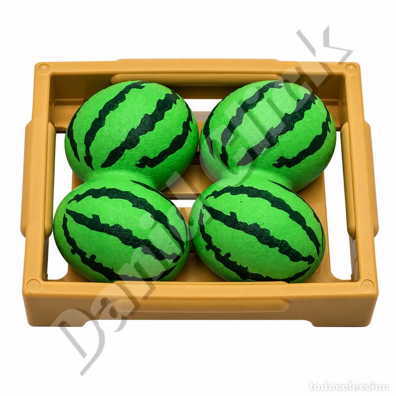 Playmobil: Playmobil Sand&iacute;as Verdes Rayadas en Caja Fruta Mercado Granja Aldeanos Medieval Bel&eacute;n Piratas