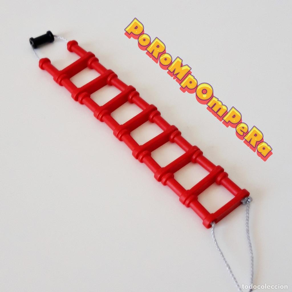 Playmobil: PLAYMOBIL escalera articulada roja 8 escalones escalerilla escala pelda&ntilde;os L7