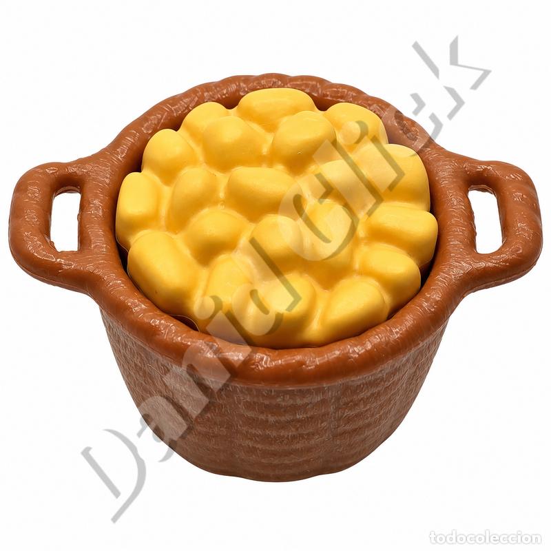 Playmobil: Playmobil Cesta con Patatas Amarillas Marr&oacute;n Verduras Mercado Granja Aldeanos Medieval Bel&eacute;n Piratas
