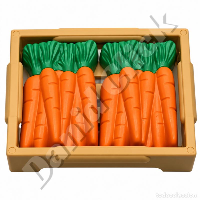 Playmobil: Playmobil Caja Zanahorias Naranjas Racimos Verduras Mercado Huerto Granja Medieval Bel&eacute;n Piratas