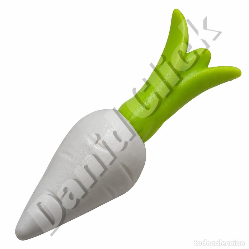 Playmobil: Playmobil Nabo Blanco Hojas Verdes Verdura Huerto Granja Mercado Aldeanos Medieval Bel&eacute;n Campesinos
