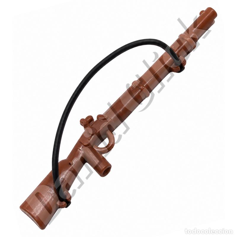 Playmobil: Playmobil Rifle Marr&oacute;n Correa Negra Vintage Oeste Vaqueros Sheriff Bandidos Soldados Fusil