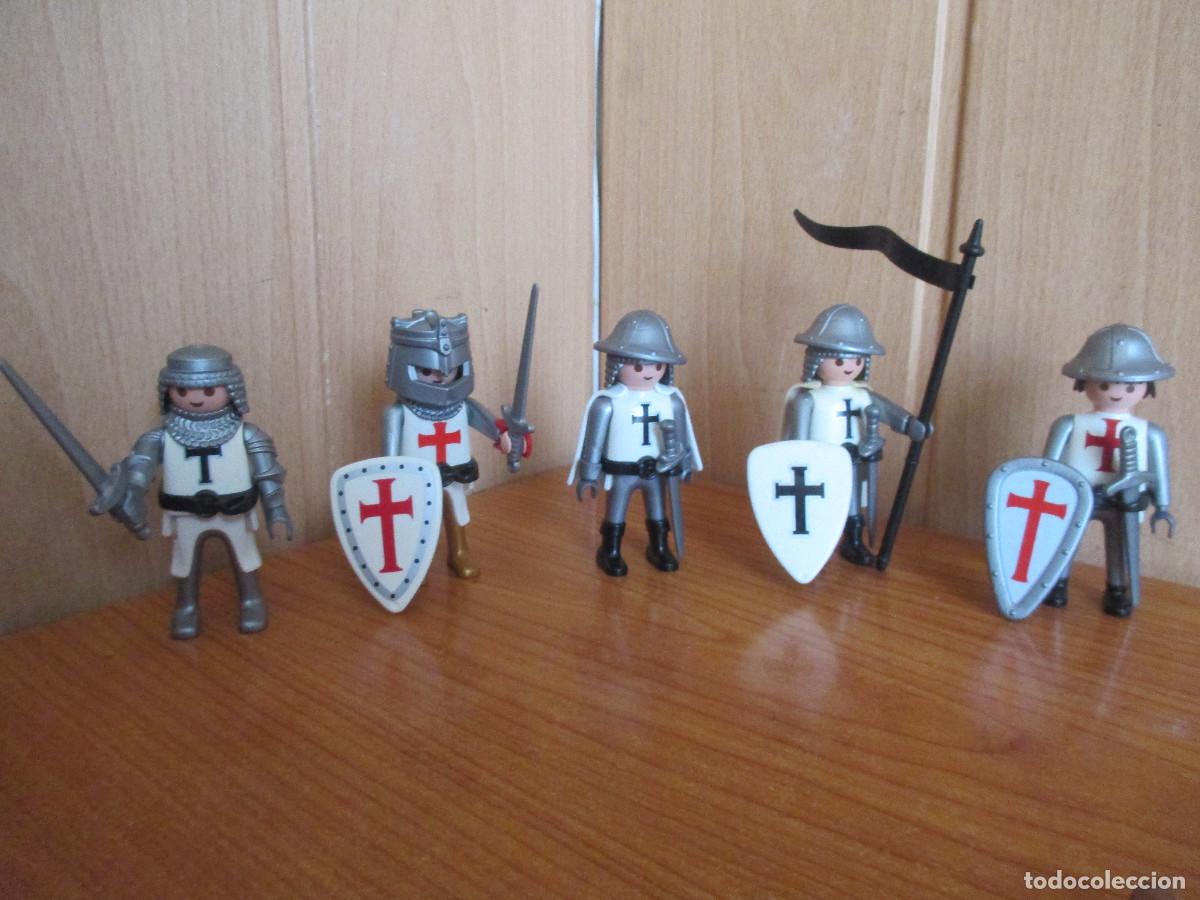 Playmobil: PLAYMOBIL : 1 LOTE DE 2 FIGURAS DE SOLDADOS CRUZADOS, TEMPLARIOS,MEDIEVALES O SIMILAR