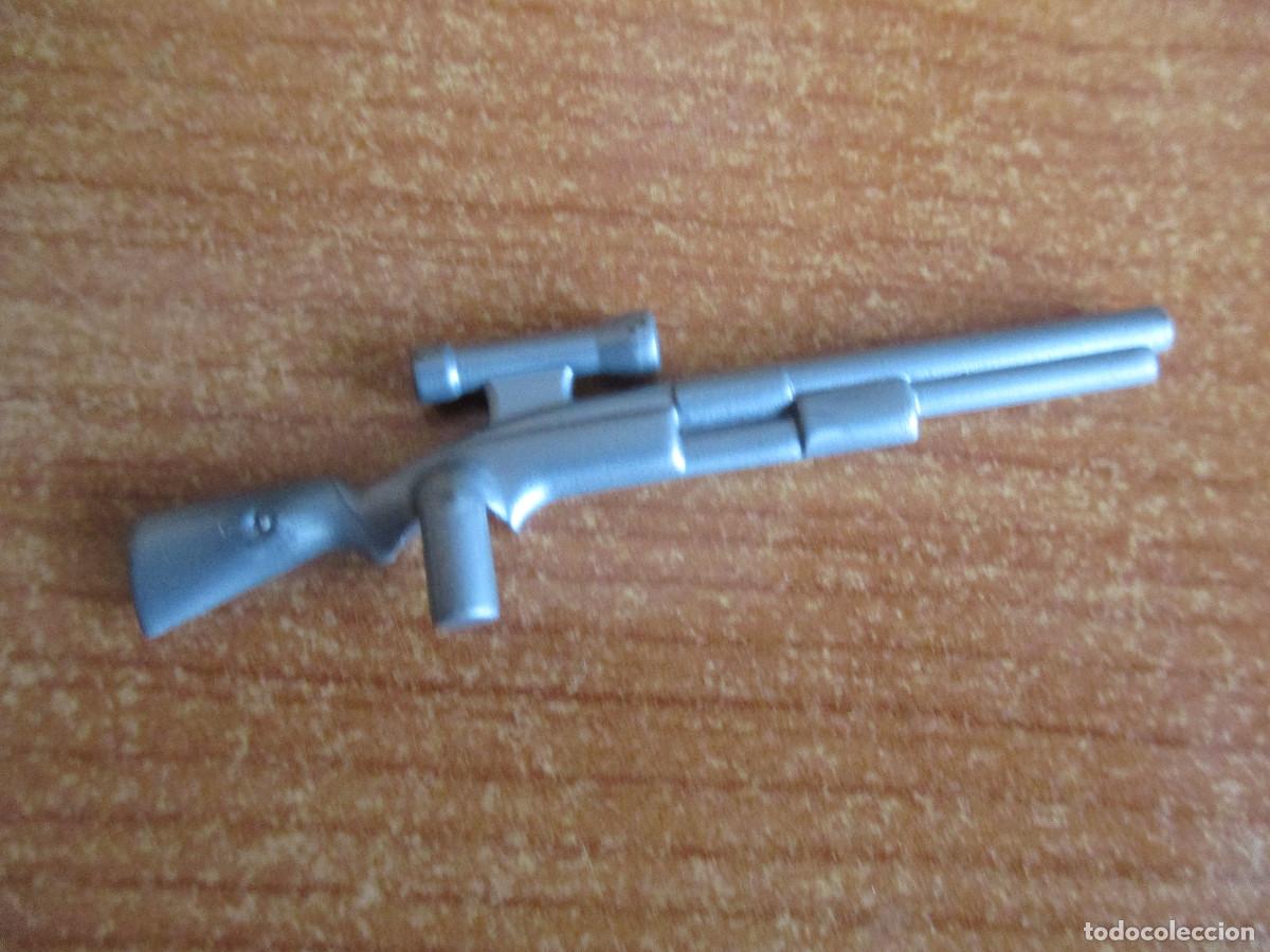Playmobil: PLAYMOBIL : 1 RIFLE O ESCOPETA EN COLOR PLATEADO CON MIRA TELESCOPICA