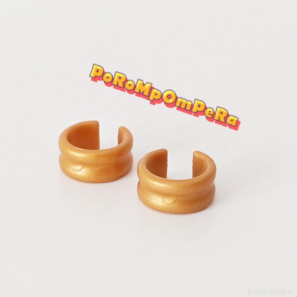 Playmobil: PLAYMOBIL pareja pulsera dorada mu&ntilde;eca mu&ntilde;equera pu&ntilde;o CUSTOM/COMPLETAR F4