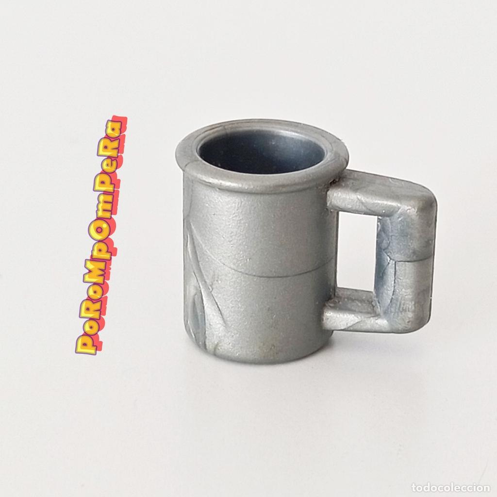 Playmobil: PLAYMOBIL jarra plateada 3023 3747 4057 5004 5250 5899 5918 + taza cerveza fuerte oeste medieval F4