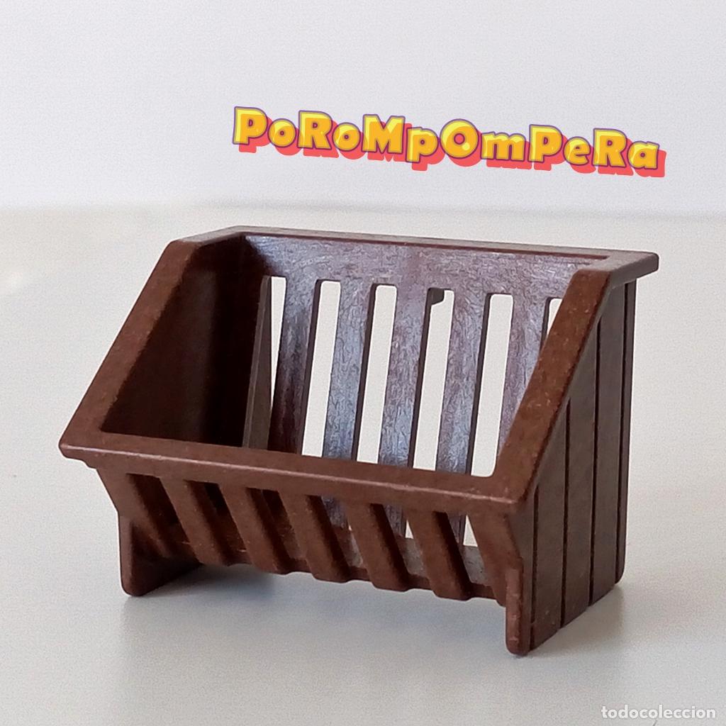 Playmobil: PLAYMOBIL comedero marr&oacute;n establo cuadra caballo granja F4