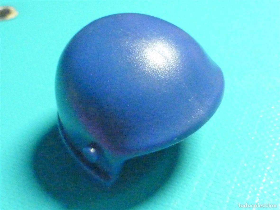 Playmobil: Playmobil - Gorro Azul, Sombrero para Figura Playmobil - Casco Moto - Piloto Coche - Sin Visera