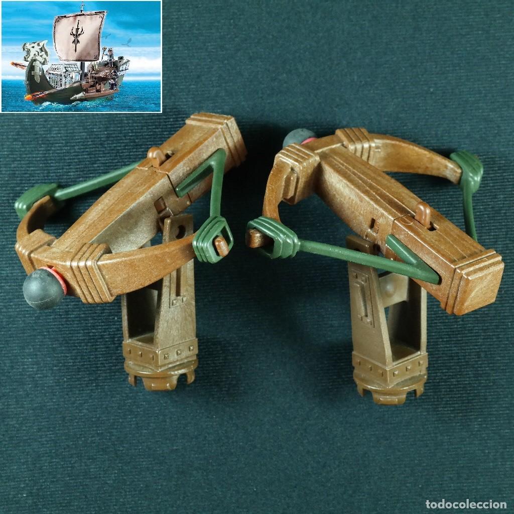 Playmobil: Playmobil dos ca&ntilde;ones con municion de barco vikingo 9244 ☼