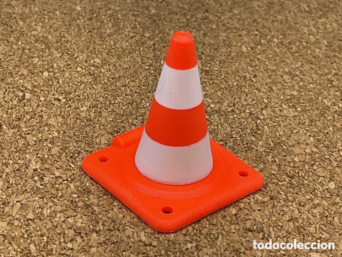 Playmobil: ACCESORIO PLAYMOBIL. ANTIGUA BALIZA, CONO SE&Ntilde;ALIZACI&Oacute;N DE TRAFICO, OBRAS, ETC.