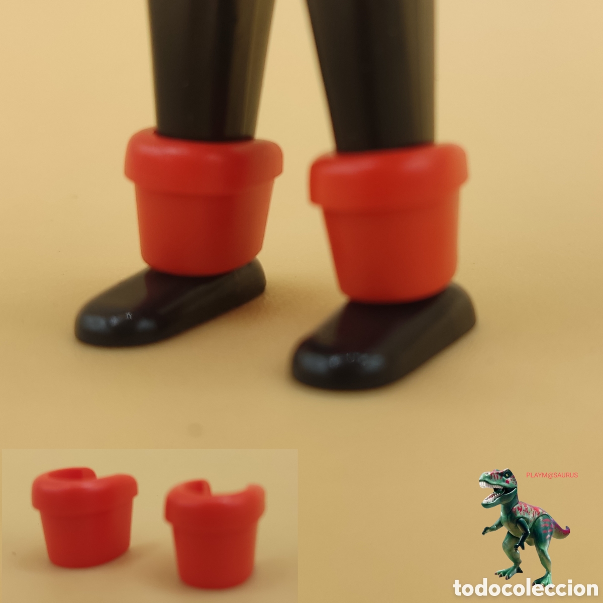Playmobil: Playmobil 5600 borde de botas color rojo tobilleras conductor de carruaje victoriano calesa rojas