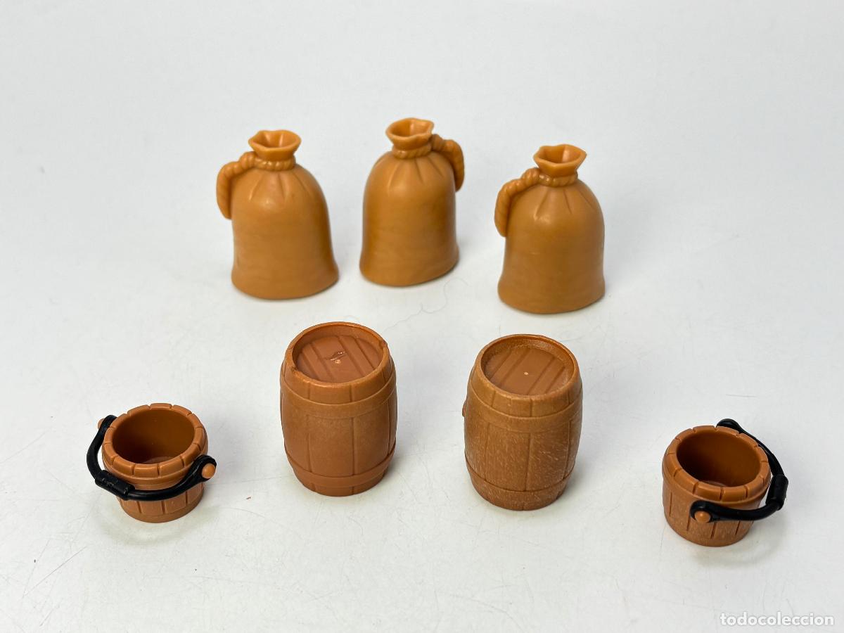 Playmobil: Playmobil lote saco y barril cubo