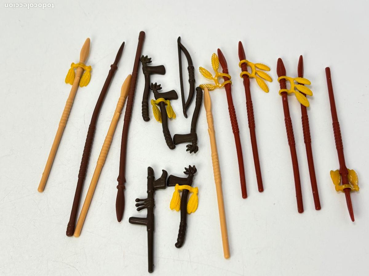 Playmobil: Playmobil lote lanza pipa hacha indio