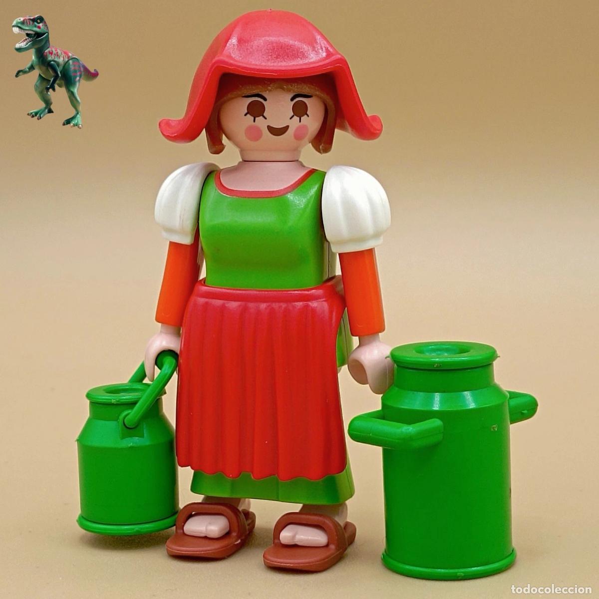 Playmobil: Playmobil figura mujer lechera granjera granja rancho campesina oeste western medieval victoriana