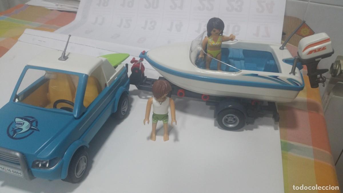 Playmobil: playmobil conjunto de playa barco y jeep