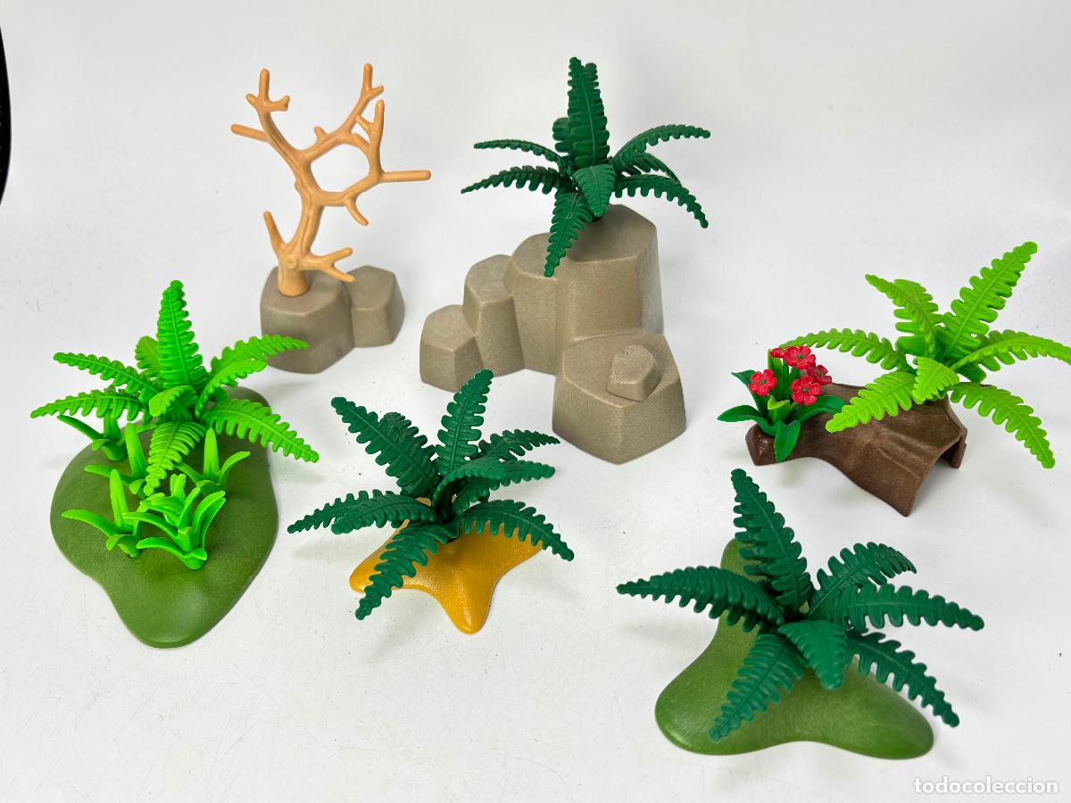 Playmobil: Playmobil lote seto arbusto roca con base