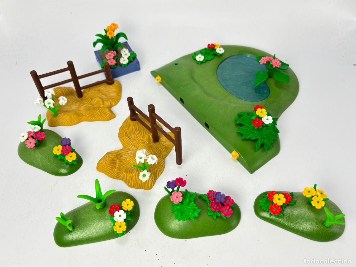 Playmobil: Playmobil lote seto planta valla paja con base