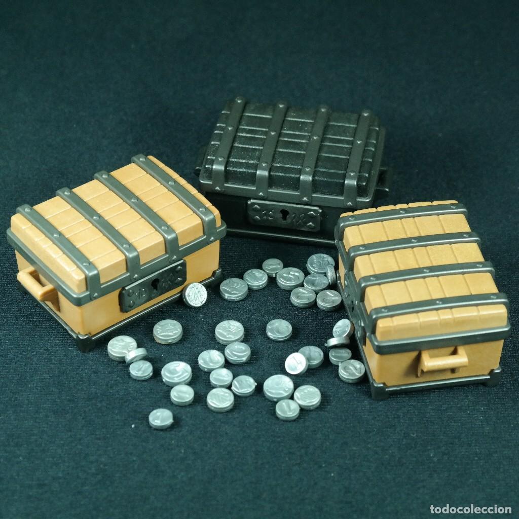 Playmobil: Playmobil tres baules con monedas ☼ dom