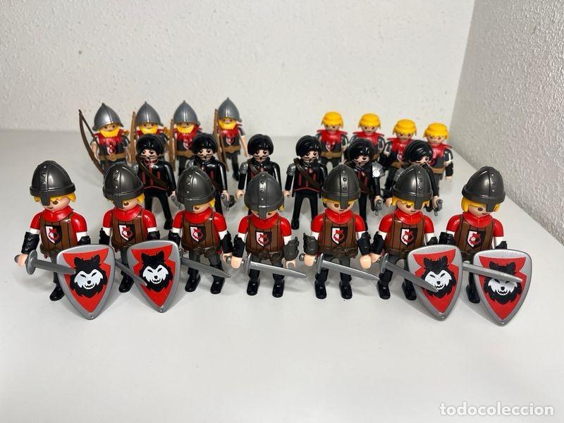 Playmobil: Playmobil ej&eacute;rcito del Lobo: 21 guerreros con armaduras, cascos y escudos