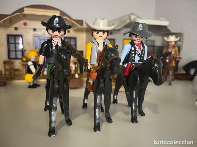 Playmobil: Playmobil lote del Oeste: dos edificios, caballos, vaqueros e indios - Foto 3