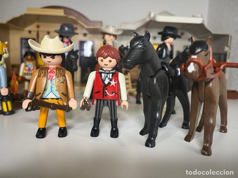 Playmobil: Playmobil lote del Oeste: dos edificios, caballos, vaqueros e indios - Foto 6