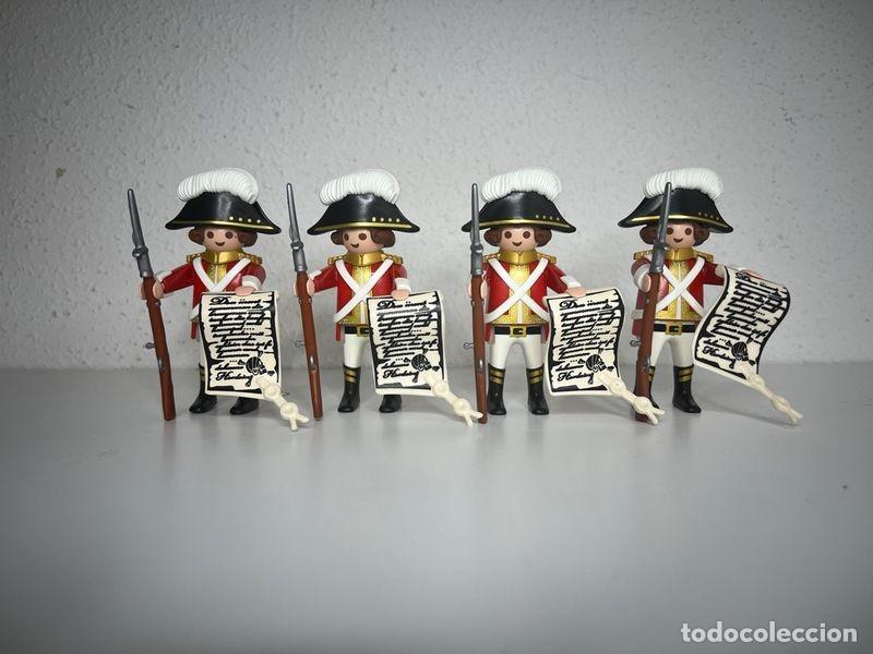 Playmobil: Playmobil 4 soldados de la guardia inglesa con rifle y pergamino