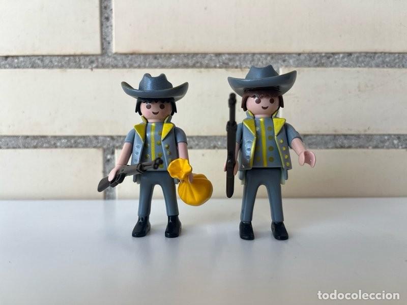 Playmobil: Playmobil 2 soldados del Oeste custom pintados a mano con rifle