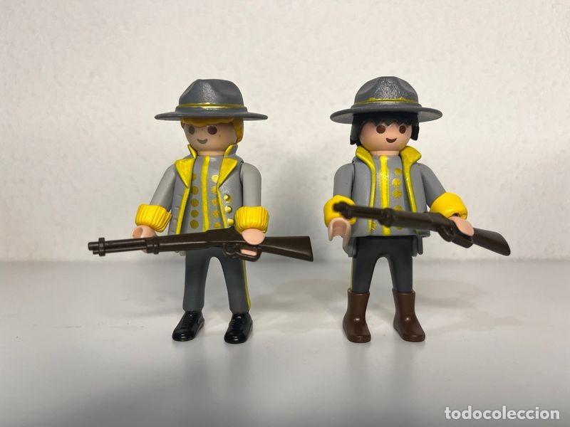 Playmobil: Playmobil 2 soldados sudistas custom con rifle