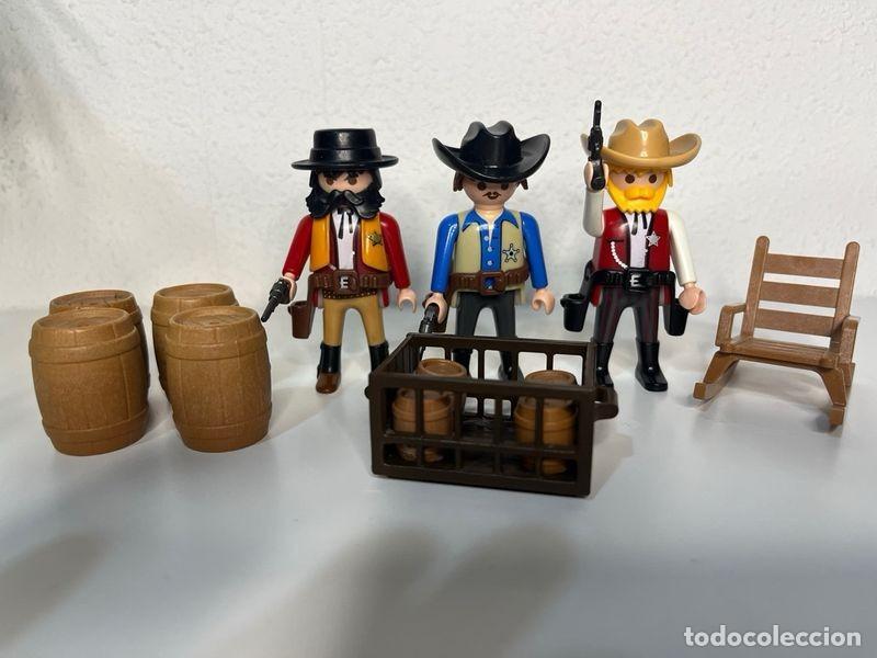 Playmobil: Playmobil 3 sheriffs del Oeste con barriles, caja y mecedora - Foto 2
