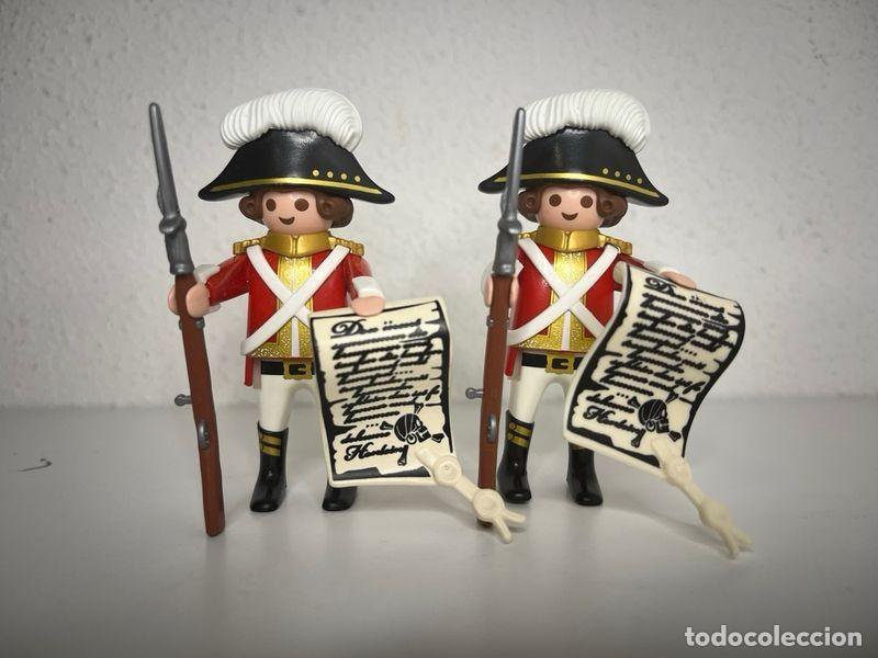 Playmobil: Playmobil 2 soldados ingleses con rifle y pergamino