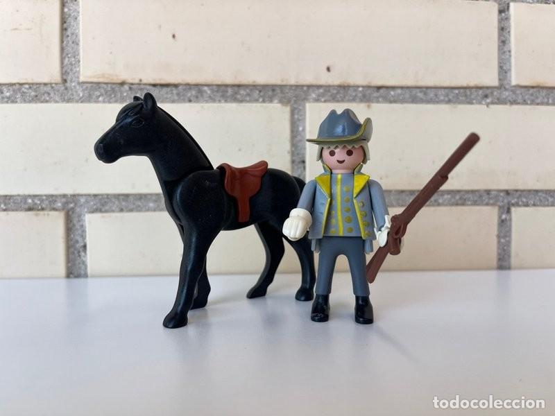 Playmobil: Playmobil soldado sudista custom con caballo negro y rifle