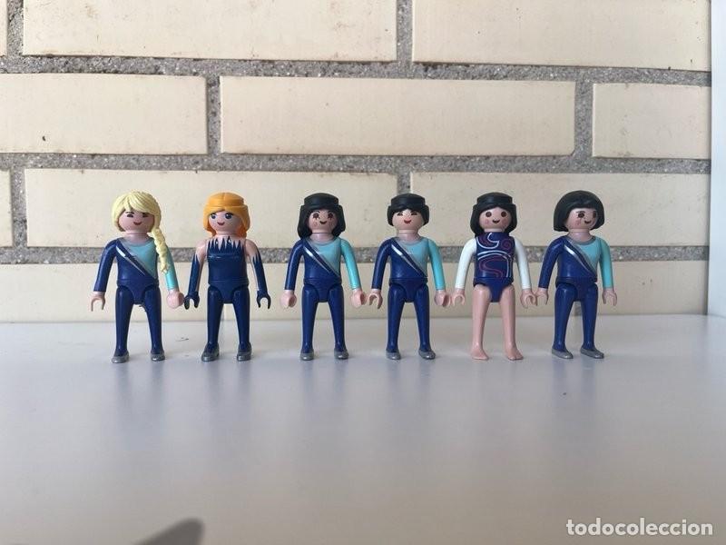 Playmobil: Playmobil 6 gimnastas y deportistas en azul y turquesa