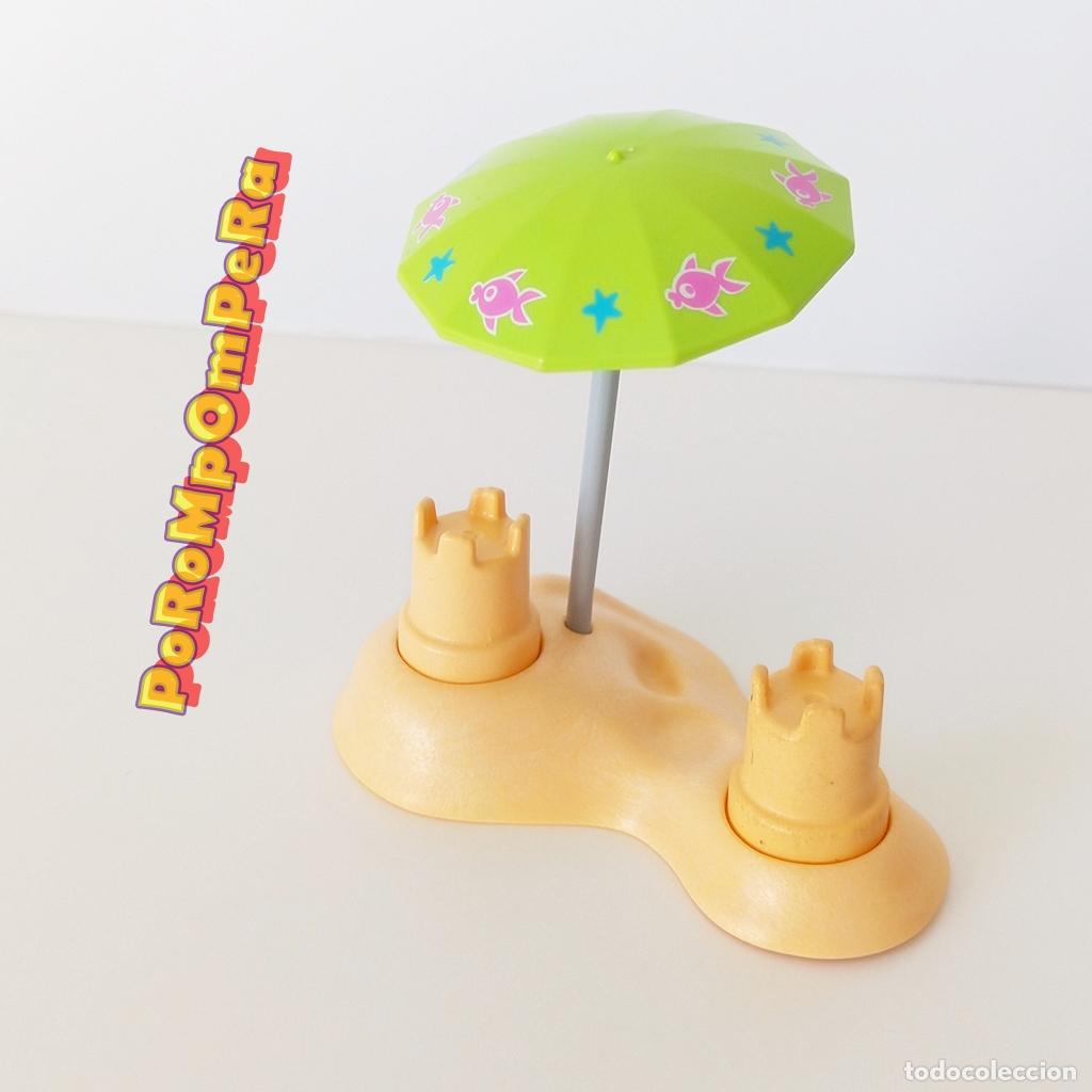 Playmobil: PLAYMOBIL castillos de arena y sombrilla 9085 playa diorama verano T3