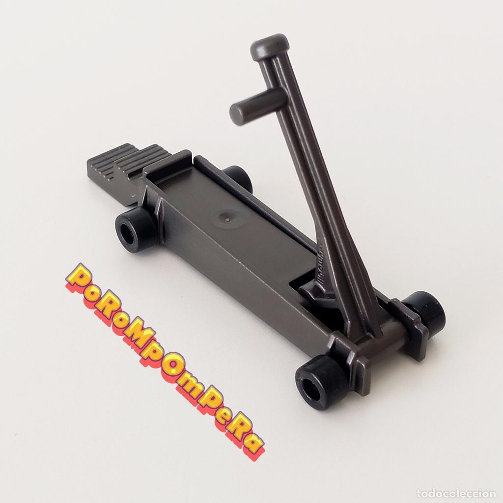 Playmobil: PLAYMOBIL gato hidr&aacute;ulico oscuro carretilla elevadora coche taller mec&aacute;nico T3