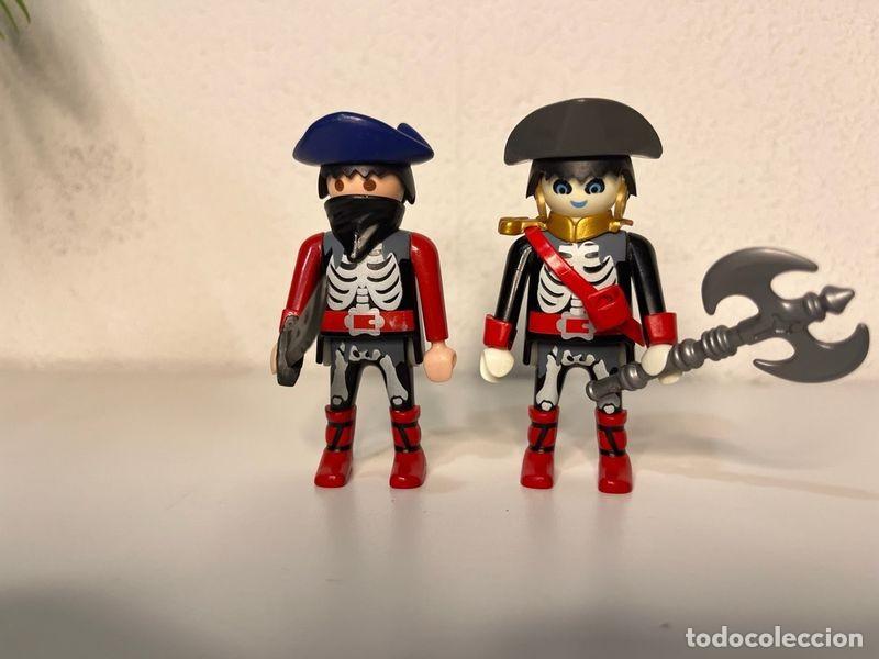 Playmobil: Playmobil 2 piratas fantasma esqueleto con sombreros y armas