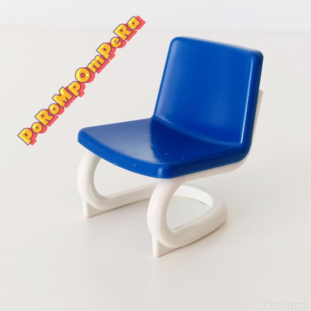 Playmobil: PLAYMOBIL silla tubular azul pata blanca - set/s por determinar T3