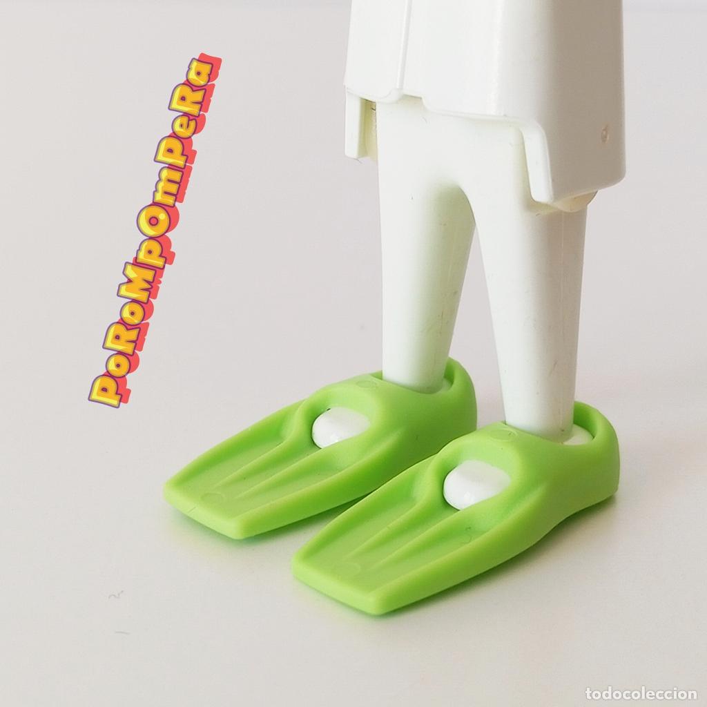 Playmobil: PLAYMOBIL pareja aleta verde lima buzo submarinista buceador buceo snorkel submarinismo par T3