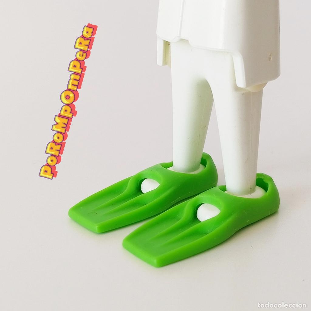 Playmobil: PLAYMOBIL pareja aleta verde buzo submarinista buceador buceo snorkel submarinismo par T3