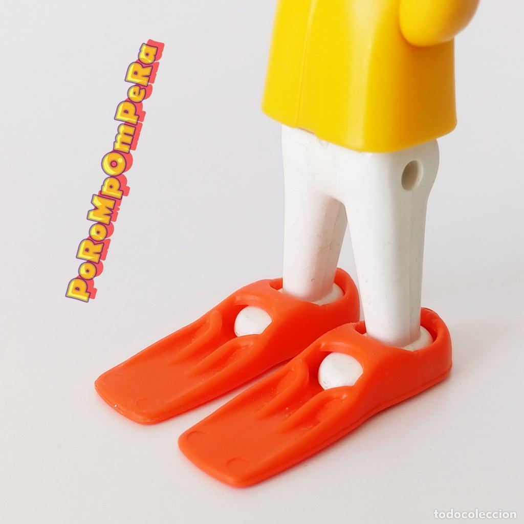 Playmobil: PLAYMOBIL pareja aleta ni&ntilde;o naranja playa piscina par infantil T3