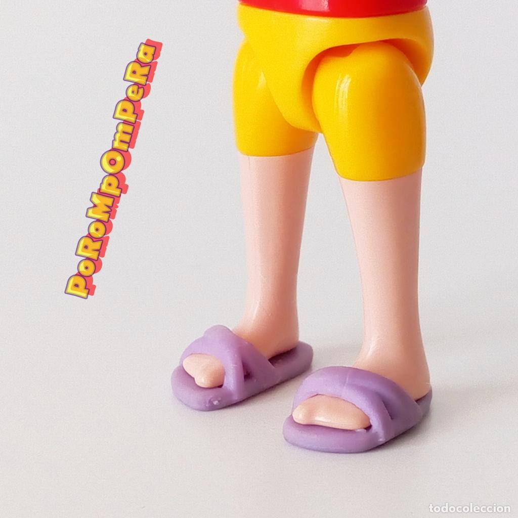 Playmobil: PLAYMOBIL pareja sandalia adulto goma morada chancla playa piscina par T3