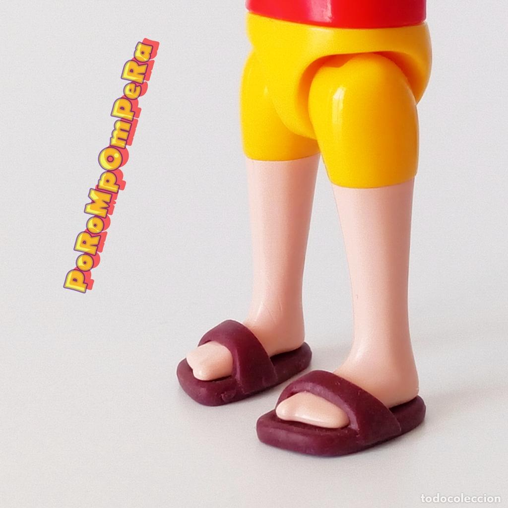 Playmobil: PLAYMOBIL pareja sandalia adulto goma burdeos chancla playa piscina par T3